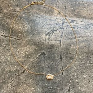 Kendra Scott Chelsea Golf Rose Quartz Necklace